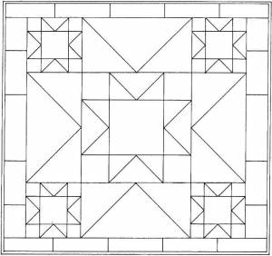 Раскраски геометрический, Раскраска Простой геометрический узор раскраски