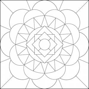 Раскраски Раскраска Простенький узор С геометрическими фигурами