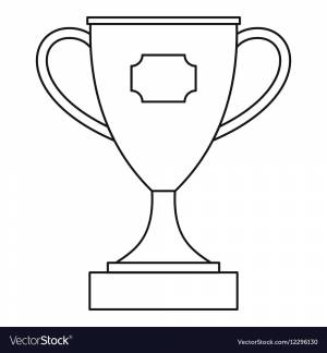 Кубок раскраска для детей