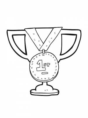 Раскраска Кубок  листе  онлайн