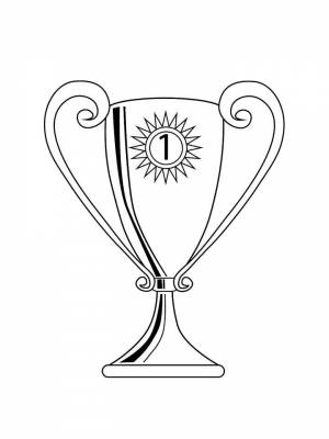 Картинка Кубок  листе  для девочек