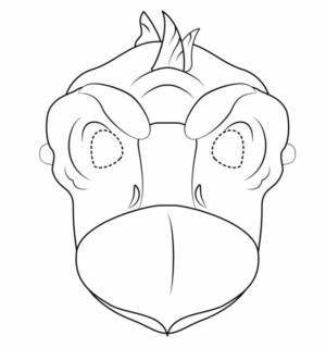 Маска раптора раскраска