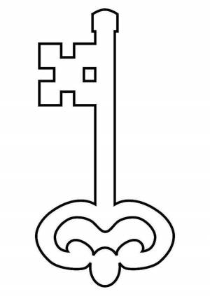 Раскраска картинка ключ