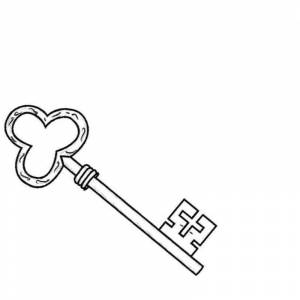 Раскраска ключ от волшебного замка