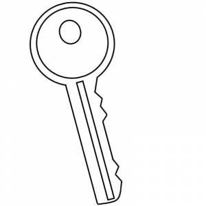 Раскраска ключ от двери