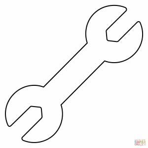 Раскраска Гаечный ключ эмодзи