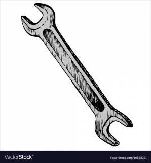 Гаечный ключ нарисованный