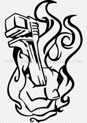 Разводной ключ гаечный ключ чертеж, другие, Разное, белый, электрический Wires Cable png