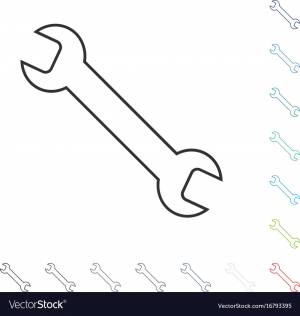 Гаечный ключ раскраска