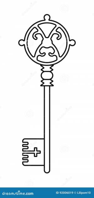 Ключ раскраска для детей