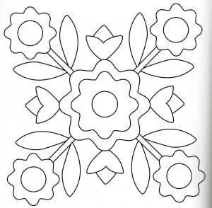 Мамин платок раскраска