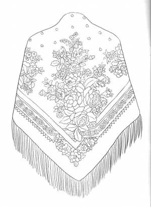 Раскраска платок  и