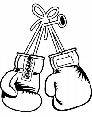Раскраска Боксерские перчатки 4