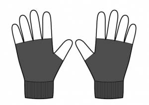 Вязаные зимние перчатки, изолированные на белом фоне