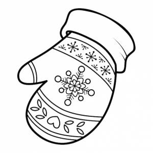 Иллюстрация варежки для раскраски