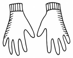 Ручные перчатки каракули значок рисунок защитного оборудования