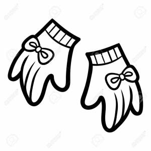 Раскраски Перчатки для детей