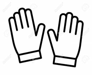 Перчатка раскраска