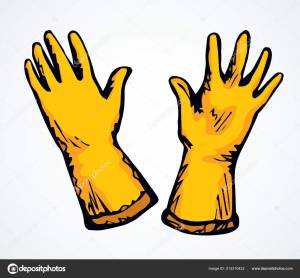 Резиновые рабочие перчатки