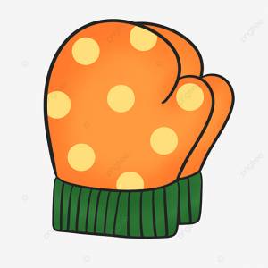 Оранжевые зеленые мультяшные перчатки клипарт PNG , оранжевый, зеленый, Мультфильм PNG картинки и пнг PSD рисунок для й загрузки