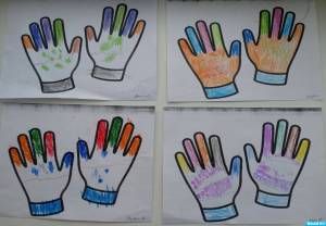 Конспект занятия по рисованию «Узоры на перчатках» для среднего дошкольного возраста