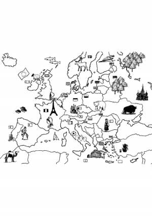 Раскраска европа