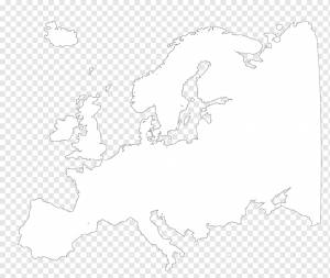 Line art White Книжка-раскраска Эскиз, карта Европы, угол, белый, рука png