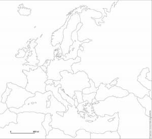 Раскраски Карта европы 1914