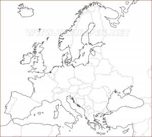 Европа раскраска