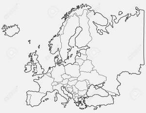 Doodle Freehand Drawing Of Europe Map