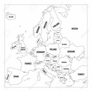 Outline Map Of Europe