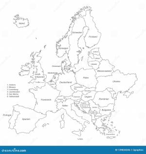 Европа раскраска