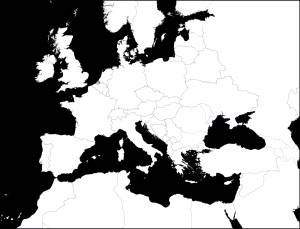 Рисунки карта европы без границ