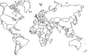 Политическая карта мира раскраска