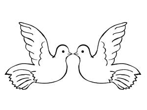 Голубь рисунок для детей трафарет