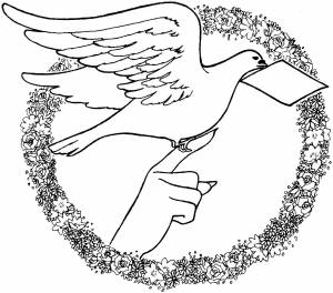 Раскраски Голубь мира