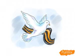 Как нарисовать голубя на День Победы 9 мая поэтапно 3 урока