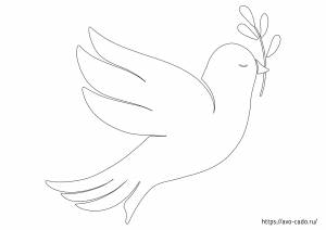 Голубь мира шаблон для вырезания