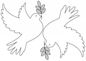 Картинки для вырезания голуби вечный огонь