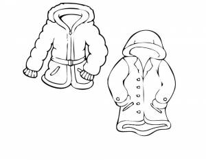 Раскраска Зимние одежды