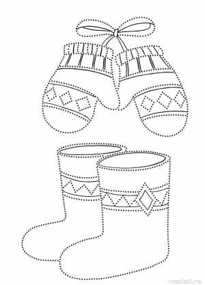 Раскраска зимняя одежда