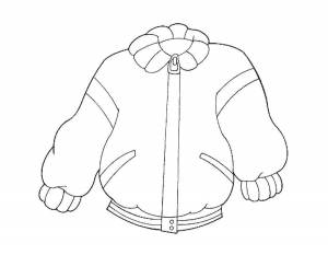 Раскраски Одежда, Раскраска Зимняя верхняя одежда одежда