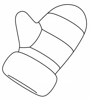 Раскраска Варежка