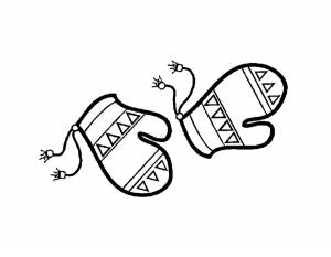 Раскраска Варежка