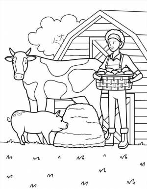 Раскраска ферма