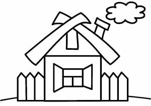 Раскраска Домик В Деревне