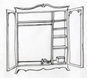 Шкаф рисунок карандашом
