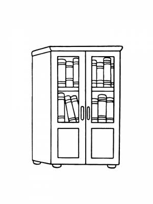 Раскраска Шкаф  картинку для детей