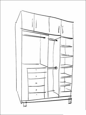 Раскраска Шкаф