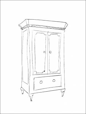 Раскраска Шкаф